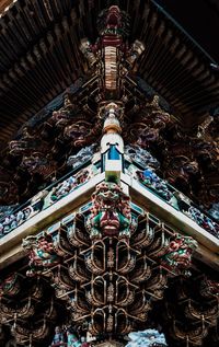 Low angle view of statue in temple