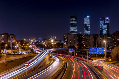 Illuminated city at night