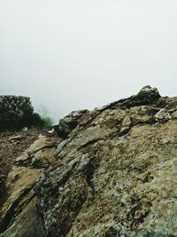 Scenic view of mountains against clear sky