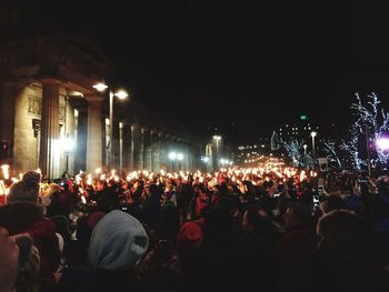 Crowd at night