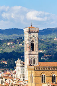 View of historic building against cloudy sky