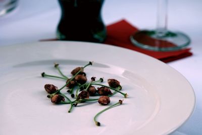 Close-up of food in plate on table