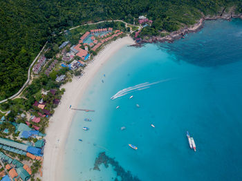 High angle view of swimming pool