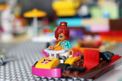 Close-up of toys on table