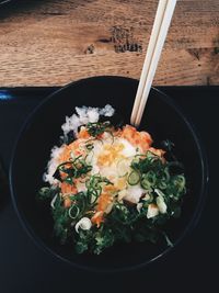 Close-up of served food