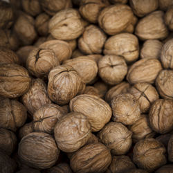 Full frame shot of walnuts