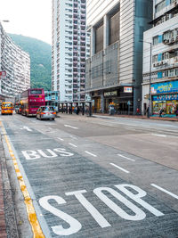 Road sign on city street