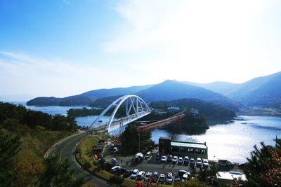 Amusement park against sky