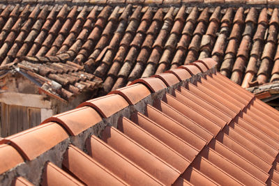 Full frame shot of roof tiles