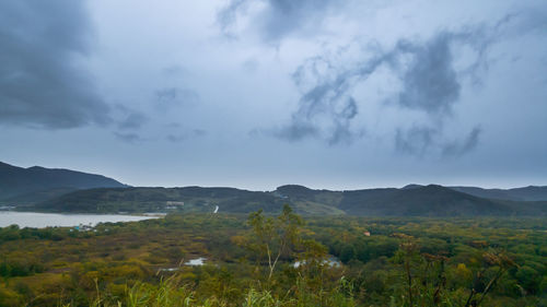 Scenic view of landscape against sky