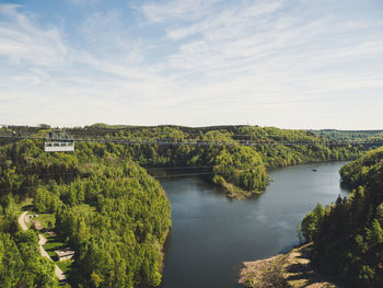 Scenic view of river against sky