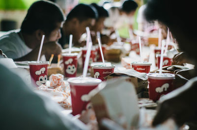 People in bowl