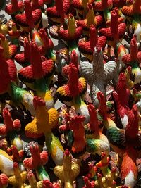 Full frame shot of multi colored leaves