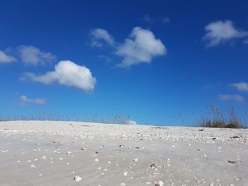 Surface level of land against sky