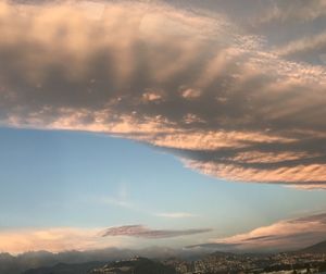 Low angle view of dramatic sky during sunset