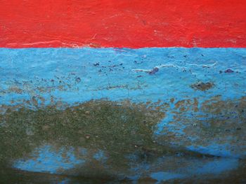 Full frame shot of red wall