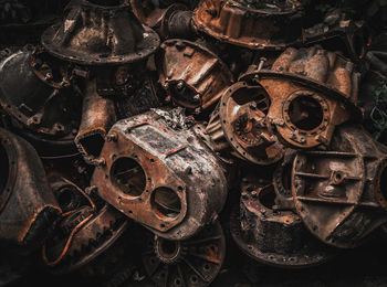 Full frame shot of rusty machine part