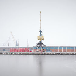 Crane against clear sky