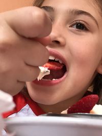 Close-up portrait of a girl