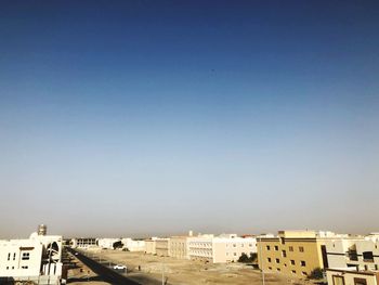 High angle view of townscape against sky