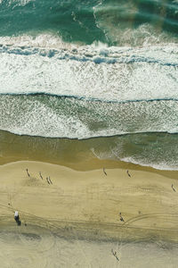 High angle view of beach