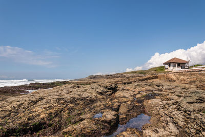 Panoramic view of beach against sky