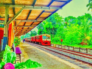 Railroad station platform