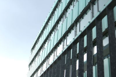 Low angle view of building against clear sky