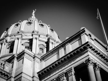 Low angle view of pennsylvania state capitol building