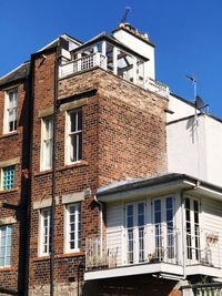 Low angle view of old building against sky