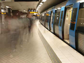 Train at railroad station