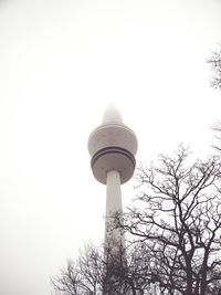 Low angle view of communications tower