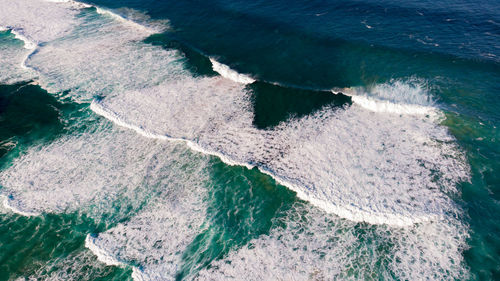 High angle view of beach