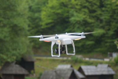 Close-up of drone camera