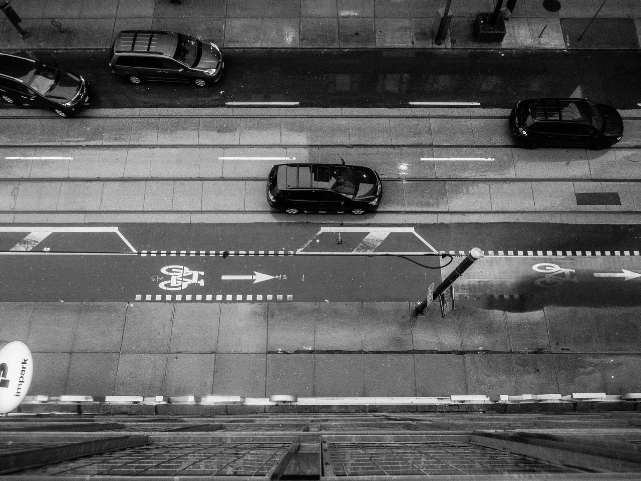 HIGH ANGLE VIEW OF MAN ON BUS