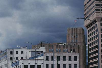 Low angle view of buildings against sky