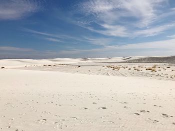 Scenic view of desert against sky