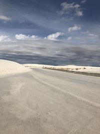 Scenic view of desert against sky