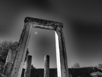 View of old ruin against clear sky