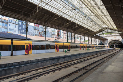 Train at railroad station