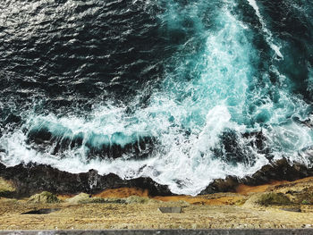 Scenic view of sea waves