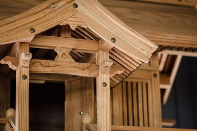 Low angle view of wooden structure