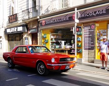 Cars on city street