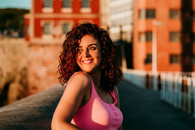 Close-up of smiling woman