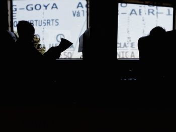 Close-up of silhouette man