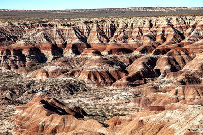 Rock formation on land against sky