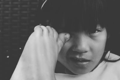 Close-up of young woman