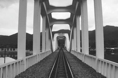 Railway bridge against sky