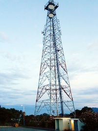 Low angle view of electricity pylon