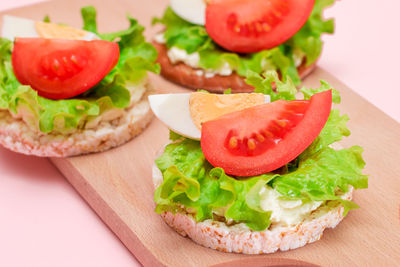 Close-up of food on table